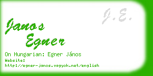 janos egner business card
